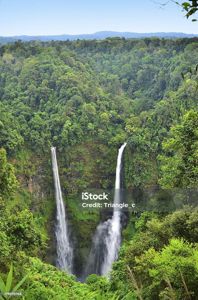 waterfall and stream. water and stream. Camping Stock Photo