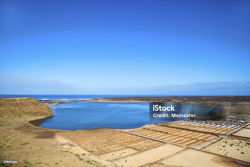 Famoso salinas de Janubio a Lanzarote, Isole Canarie, Spagna - Foto stock royalty-free di Affari