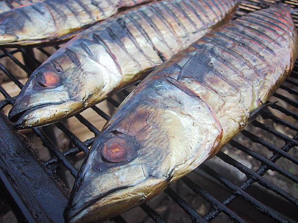 Smoked mackrel I stock photo