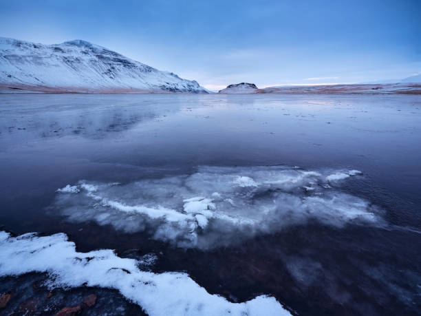 istock Frozen lake in winter day at Iceland. 1790712443