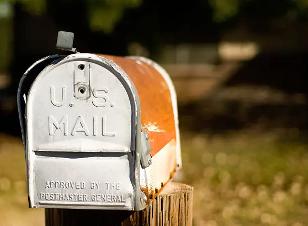 Rustic weathered US Mail box