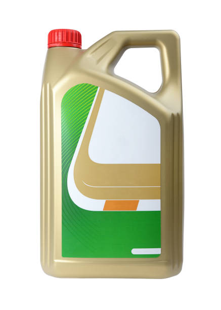 istock Plastic canister with motor oil on a white background. 1790716492