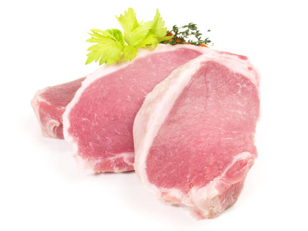 istock Raw Pork Loin Steaks - Isolated 1790719817