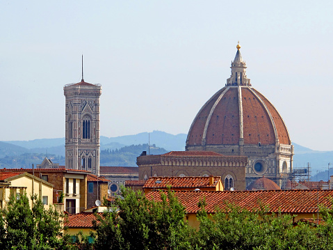 The view on vintage houses in Florence