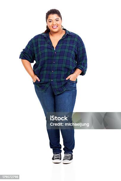 Large Woman In Jeans Stock Photo - Download Image Now - Women, Overweight, Full Length