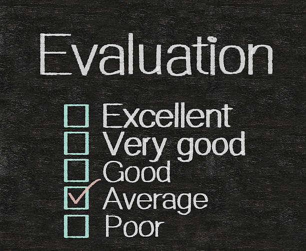 istock evaluation report with rate written on blackboard background 179072962