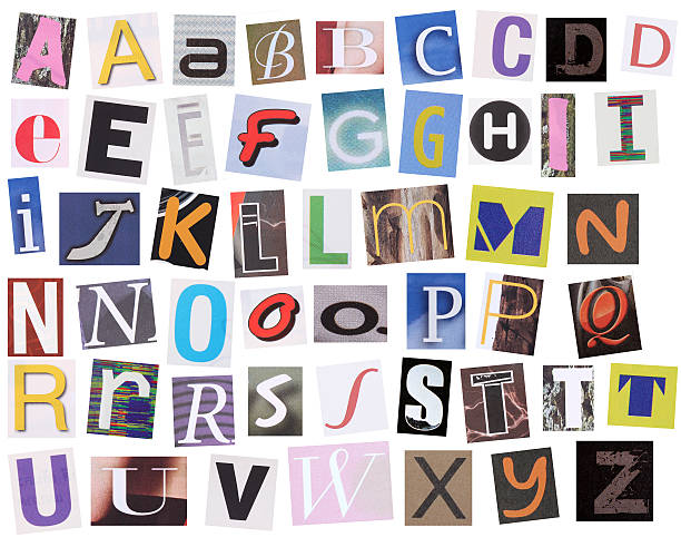 istock English alphabet cut from magazine isolated 179073338