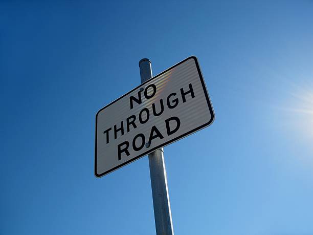 No Through Road Sign stock photo