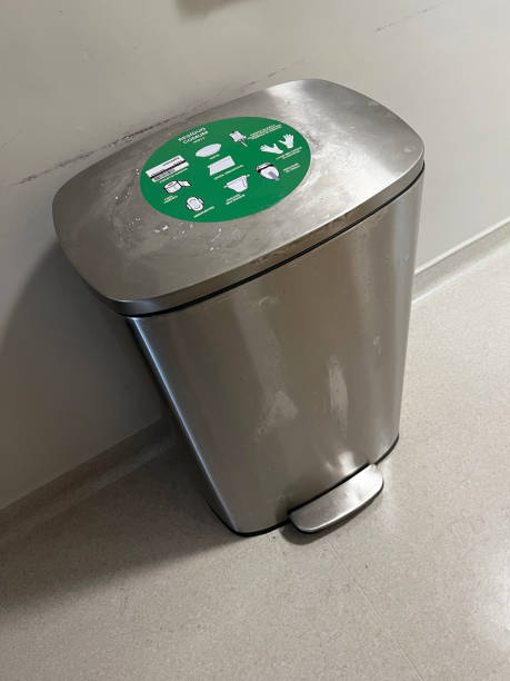 istock Stainless steel pedal trash can 1790748022