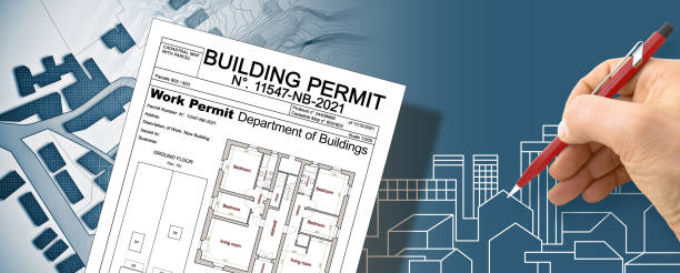 istock Building Permit concept with imaginary General Urban Plan and cadastral map 1790751670