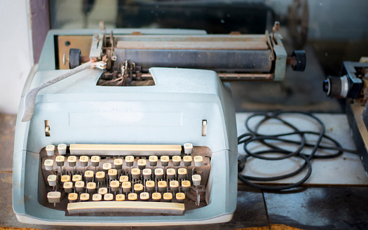 Old typewriters that have been used in the past