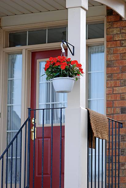istock Hanging houseplant basket 179075396