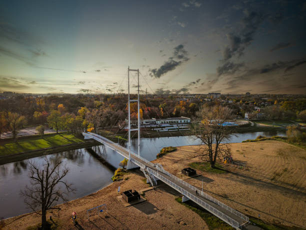 istock White Bridge in Sieradz on the Warta River, Poland. 1790760849