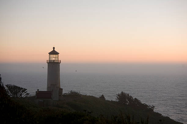 North Head at sunset stock photo