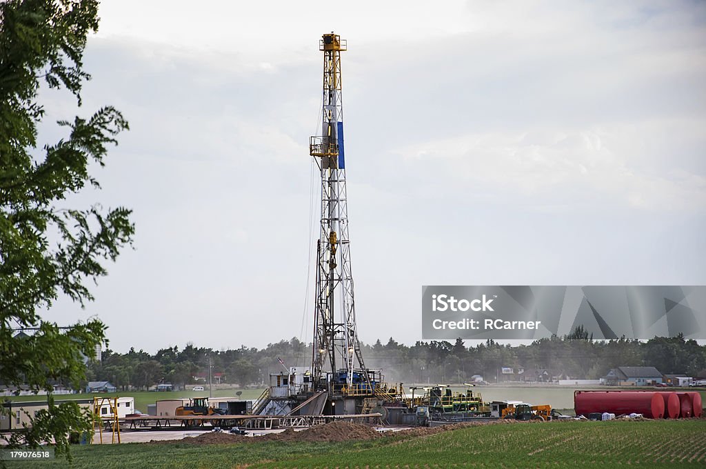 Piattaforma di perforazione in Central Colorado, Stati Uniti - Foto stock royalty-free di Agricoltura