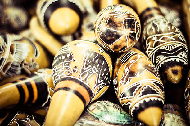 istock Handmade peruvian maracas in local market 179076779