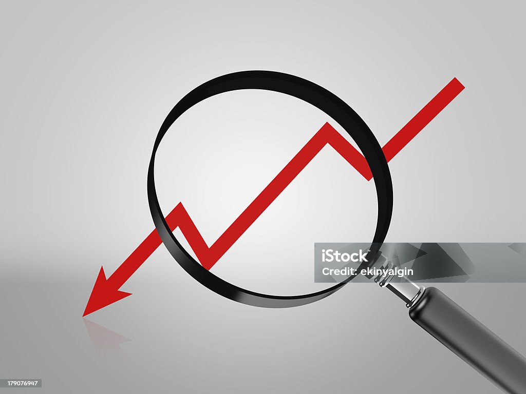 Diagramm Pfeil nach unten bewegen - Lizenzfrei Analysieren Stock-Foto