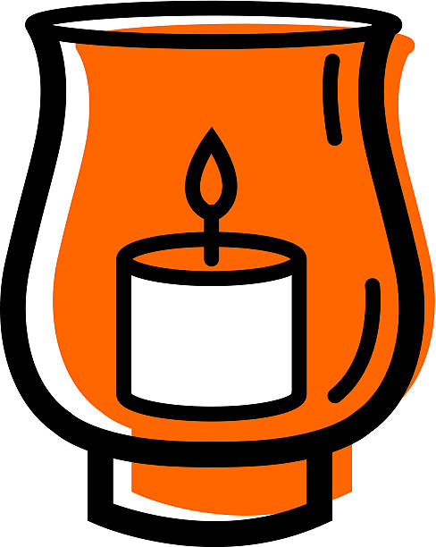 Hurrican lamp Illustration of a candle in a hurricane lamp hurrican stock illustrations