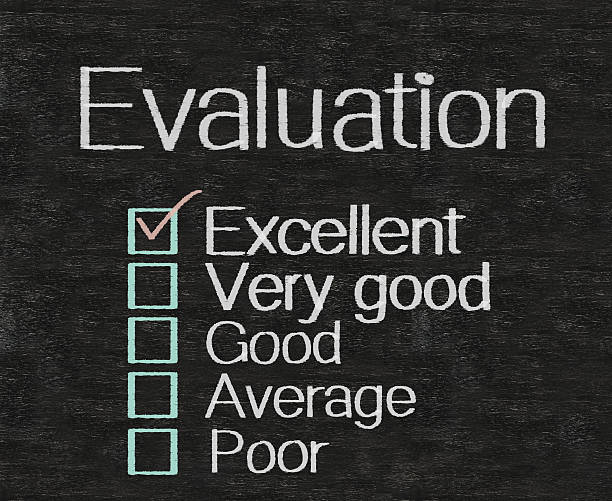 istock evaluation report with rate written on blackboard background 179077032