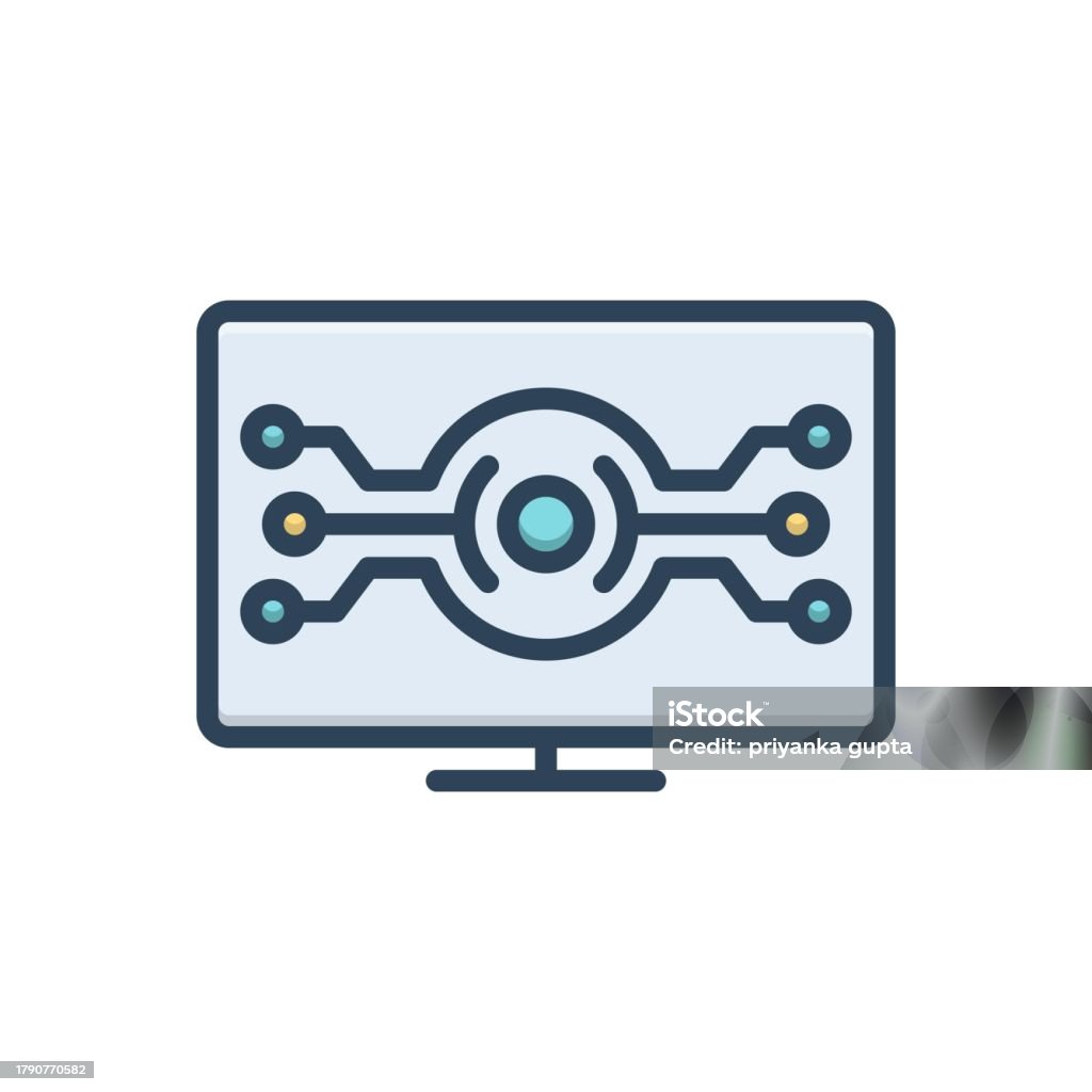 Digital Computer System Icon Digital System Stock Illustration - Download Image Now - Computer ...