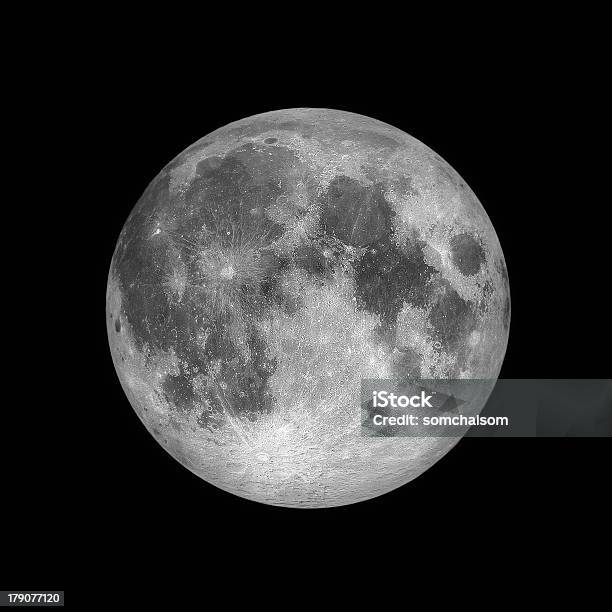 Close Up Of Full Moon Stock Photo - Download Image Now - Moon, Planetary Moon, Moon Surface