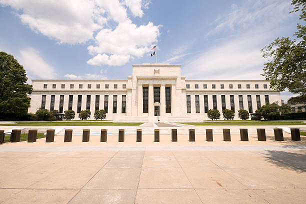 Federal Reserve Bank building in Washington DC, USA stock photo
