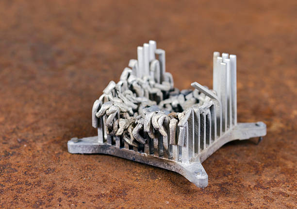 istock molten aluminium heat sink in rusty background 179077658
