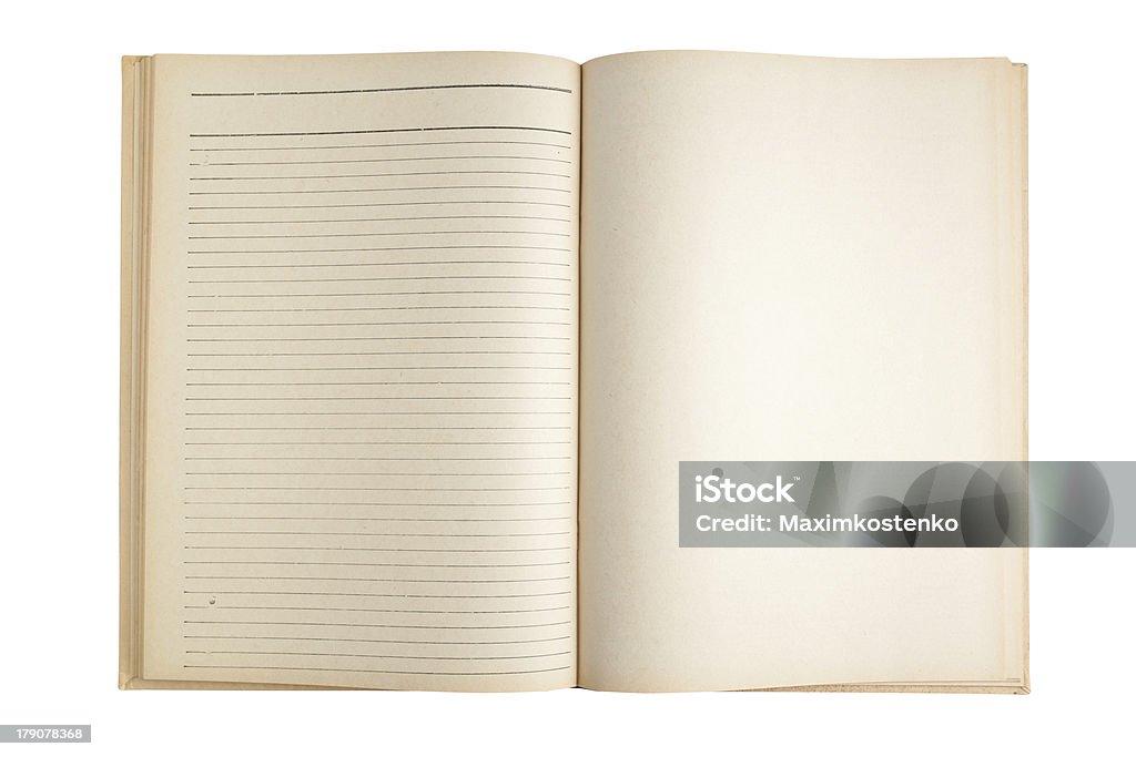 Open Notepad Book Blank Open Notepad Isolated On White Stock Photo - Download Image Now ...