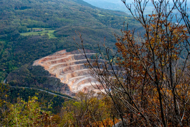 Salcano Quarry, Svolenia stock photo