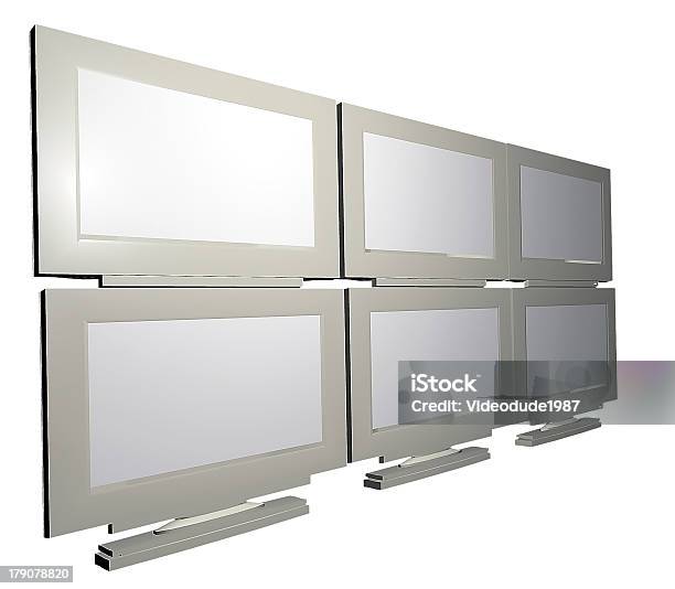 Videowall Left Stock Photo - Download Image Now - Computer Monitor, Cut Out, High Definition Television - Television Set