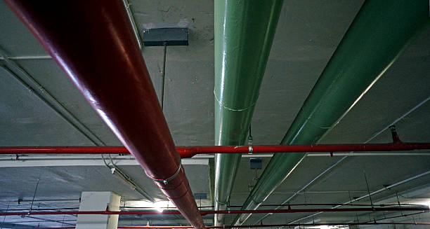 istock colorful of pipe under the building 179079435