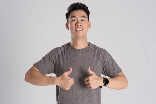istock Image of Asian man exercising on white background 1790794564