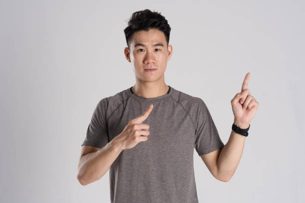 istock Image of Asian man exercising on white background 1790795631