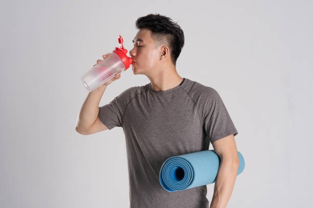 istock Image of Asian man exercising on white background 1790796789