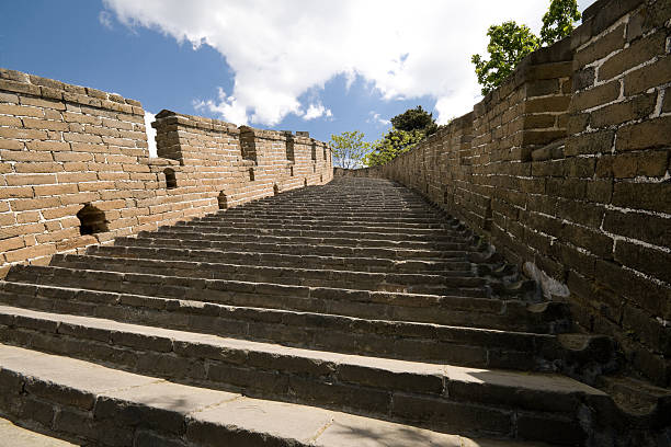 Steps of Restored Mutianyu Section Great Wall, Outside Beijing, China