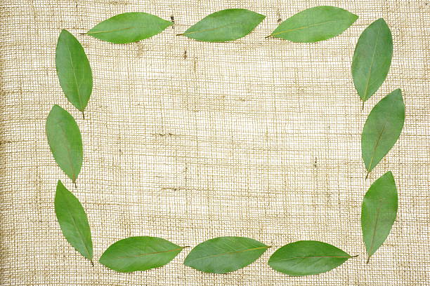Tablecloth made of linen with green and white pattern