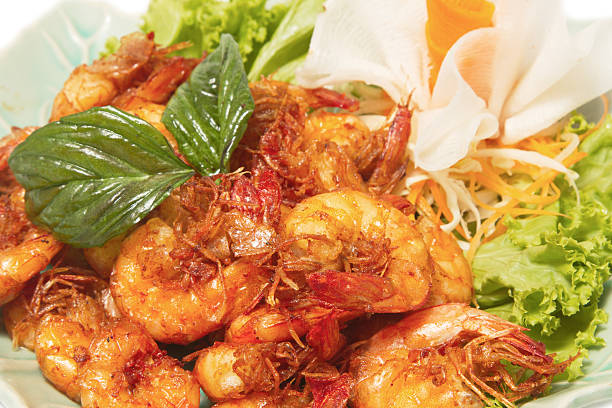istock fried  dried shrimp with herbs display in dish 179080493