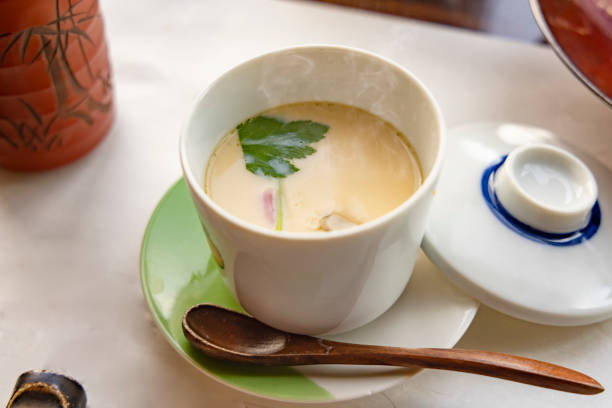 Juicy and delicious warm chawanmushi