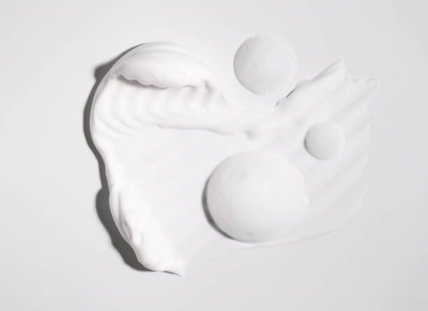 istock texture foam mousse foam cosmetic smear sample on a light background 1790808558