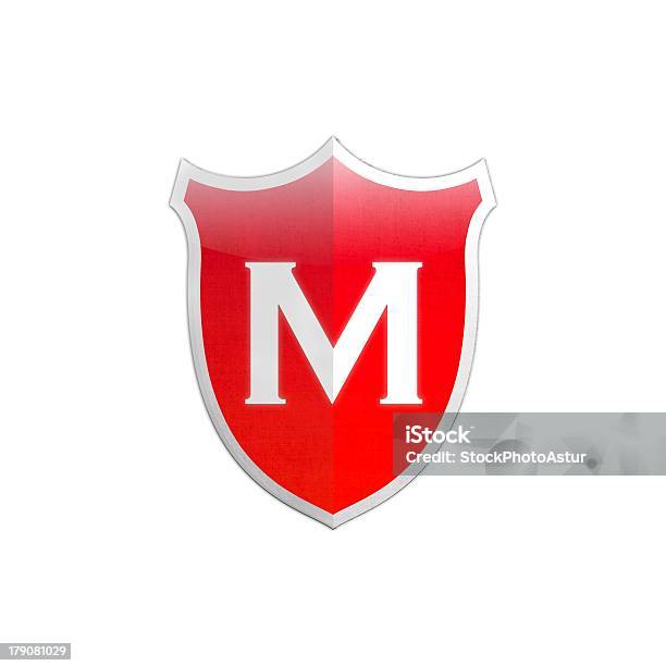 Sicurezza Shield Lettera M - Fotografie stock e altre immagini di Blasone - Blasone, Fotografia - Immagine, Lettera M