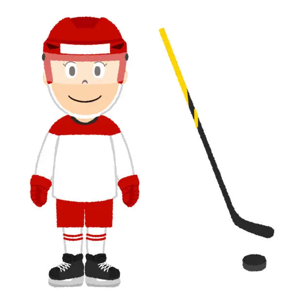 Vector illustration of Women's ice hockey