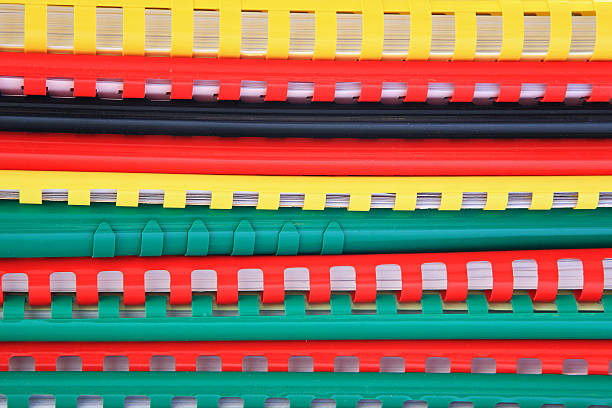 istock Colorful plastic spine on books 179082022