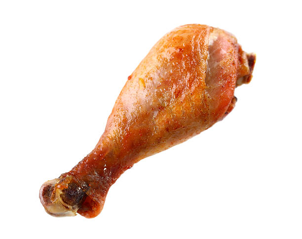 istock Roasted chicken leg isolated on white 179082318