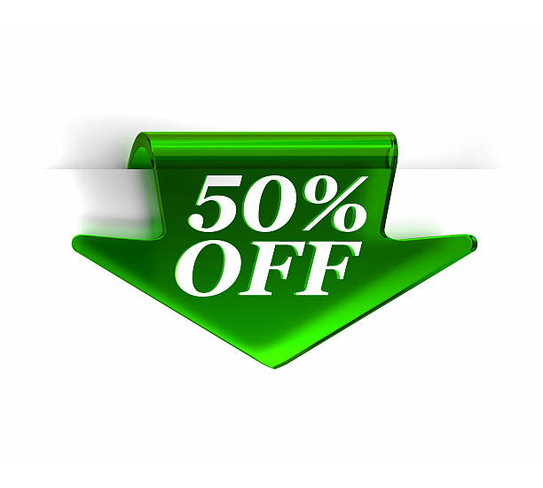 Fifty Percent Off stock photo