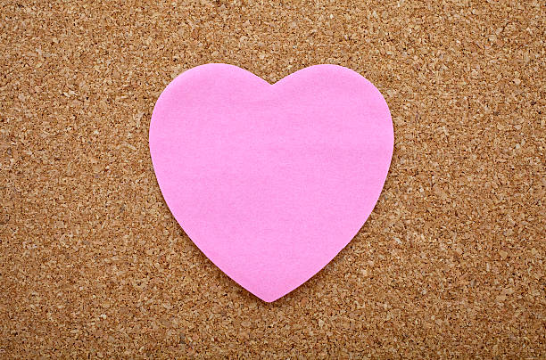 istock Heart Sticky Label on a Notice Board 179083005