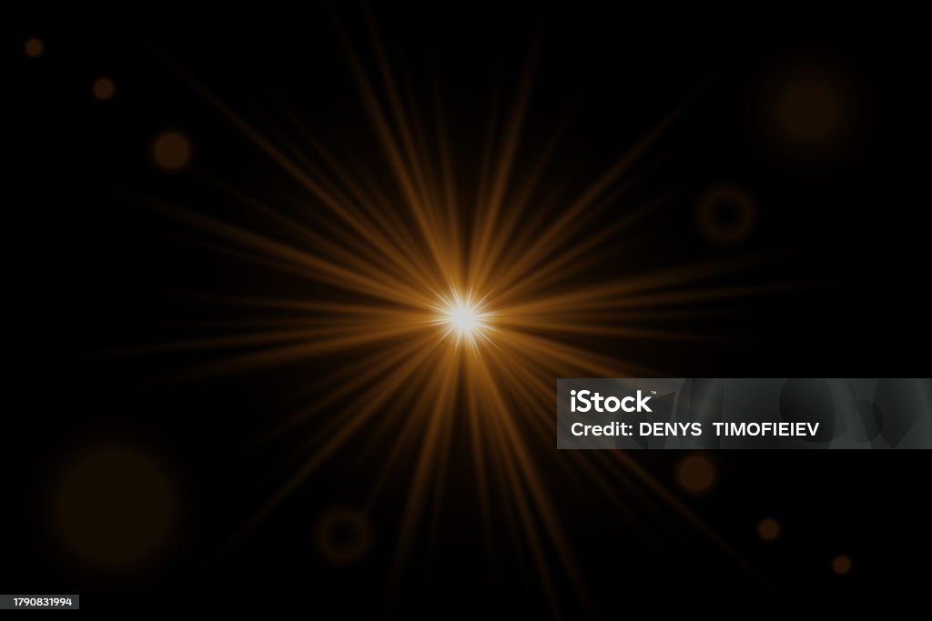 Realistic Light Rays Solar Lens Flares With Realistic Light Light Ray Flash Effect Stock ...