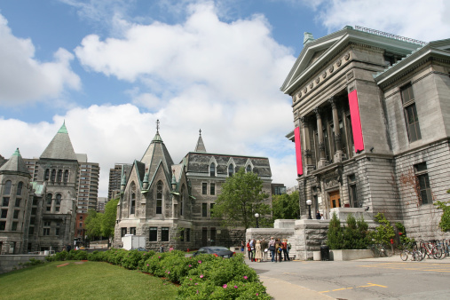 Famous McGill university campus in Montreal, Canada.