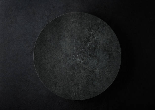 istock Top view of a round stone podium. 1790839674