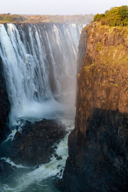 Victoria Falls Zimbabbwe Zimbabwe - august 2007 -Victoria Falls 108 meters high afryka stock pictures, royalty-free photos & images