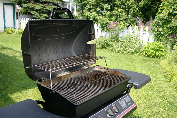 istock Empty open Barbecue grill without food with grass background 179084431